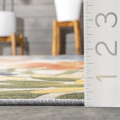 NuLOOM Rosana Floral Machine Washable Indoor/Outdoor Area Rug 2 NuLOOM Rosana Floral Machine Washable Indoor/Outdoor Area Rug - Image 2