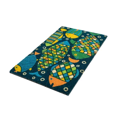 1'4" X 2'4" Fancy Fish Indoor/Outdoor Coir Doormat - Entryways 1 1'4" X 2'4" Fancy Fish Indoor/Outdoor Coir Doormat - Entryways