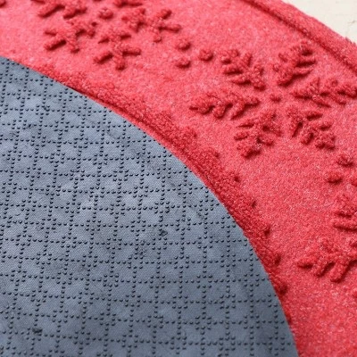 3' Aqua Shield Snowflake Tree Skirt Round Mat Red - Bungalow Flooring 3 3' Aqua Shield Snowflake Tree Skirt Round Mat Red - Bungalow Flooring - Image 3