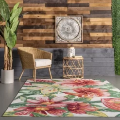 NuLOOM Contemporary Floral Sabrina Indoor/Outdoor Patio Area Rug -Rug Sales Store GUEST 06faa8ed 2d89 48c0 b523 9db075c1296d