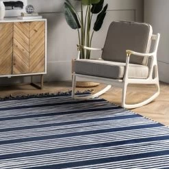 NuLOOM Rowen Striped Cotton Tassel Area Rug 22 NuLOOM Rowen Striped Cotton Tassel Area Rug -Rug Sales Store GUEST 07f5f565 e439 4ae5 9639 397d79f07d39