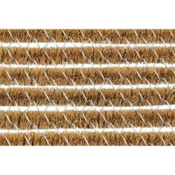 1'2" X 2'6" Geometric Stripes Wire Brush Indoor/Outdoor Doormat Natural/Silver - Entryways