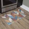 39" X 20" PVC Rustic Chevron Anti-Fatigue Kitchen Floor Mat - J&V Textiles