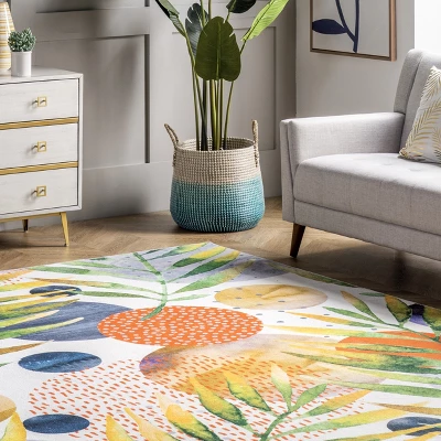 NuLOOM Amelia Machine Washable Tropical Area Rug 8 NuLOOM Amelia Machine Washable Tropical Area Rug - Image 8