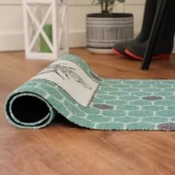 2'x3' ColorStar Bee Hex Door Mat Green - Bungalow Flooring -Rug Sales Store GUEST 14b6db41 093d 48b5 9b89 5e2adcb5a4fe