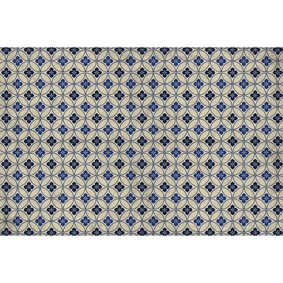 FlorArt Palisades Low Profile Easy Clean Kitchen Mat Blue/Cream - Bungalow Flooring 8 FlorArt Palisades Low Profile Easy Clean Kitchen Mat Blue/Cream - Bungalow Flooring - Image 8