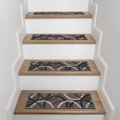 World Rug Gallery Moden Wavy Circles Non-Slip Stair Treads -Rug Sales Store GUEST 1877b9d0 ca56 4e50 9eaa 0d331c0e14cf