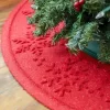 3' Aqua Shield Snowflake Tree Skirt Round Mat Red - Bungalow Flooring