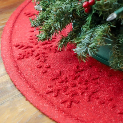 3' Aqua Shield Snowflake Tree Skirt Round Mat Red - Bungalow Flooring 1 3' Aqua Shield Snowflake Tree Skirt Round Mat Red - Bungalow Flooring