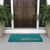 MDesign Entryway Doormat With Natural Fibers Decorative Script