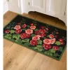 Plow & Hearth - Machine-Washable Accent Rug Hollyhocks, 24" X 42"