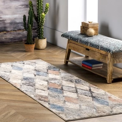 NuLOOM Saoirse Distressed Trellis Area Rug 1 NuLOOM Saoirse Distressed Trellis Area Rug