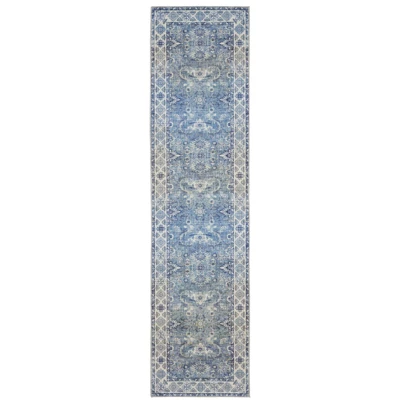 Marcel Persian Style Inspired Traditional Area Rug Blue/Gray - Captiv8e Designs 9 Marcel Persian Style Inspired Traditional Area Rug Blue/Gray - Captiv8e Designs - Image 9