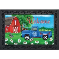 Sunshine Barn Summer Doormat Farm Fresh Indoor Outdoor 30" X 18" Briarwood Lane