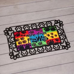 Evergreen Indoor Outdoor Doormat Bundle Set Of 4 - Frame And 3 Welcome Paw Print Pet Inserts -Rug Sales Store GUEST 2745be0c 1741 48dd 9a44 0a3b94fb657a