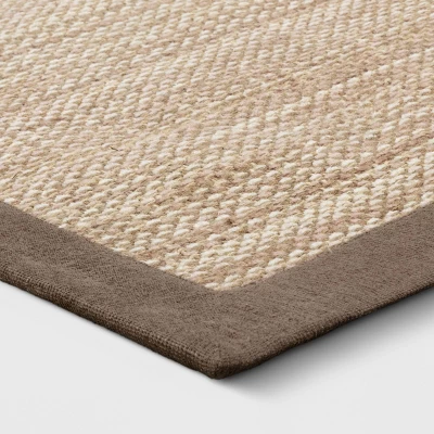 Solid Woven Border Rug - Threshold 2 Solid Woven Border Rug - Threshold - Image 2