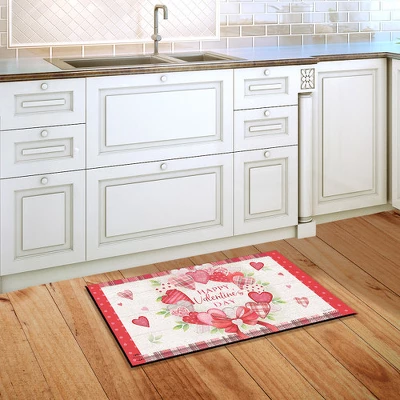 Briarwood Lane Valentine's Wreath Hearts Doormat Plaid Valentine's Day Indoor Outdoor 30" X 18" 3 Briarwood Lane Valentine's Wreath Hearts Doormat Plaid Valentine's Day Indoor Outdoor 30" X 18" - Image 3