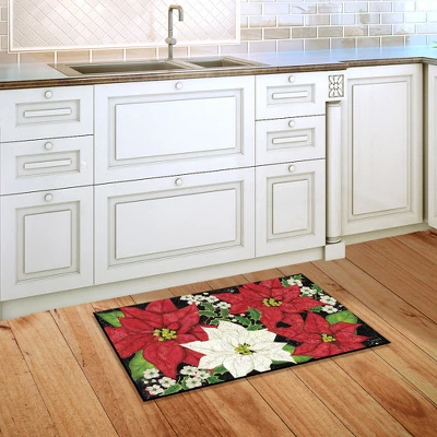 Briarwood Lane Festive Poinsettias Christmas Doormat Floral Holiday Indoor Outdoor 30" X 18" 3 Briarwood Lane Festive Poinsettias Christmas Doormat Floral Holiday Indoor Outdoor 30" X 18" - Image 3