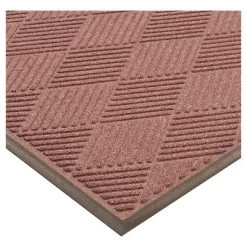 3'x5' Solid Diamond Doormat Burgundy - HomeTrax -Rug Sales Store GUEST 2e614497 726c 495d a83d aa5a408ce894