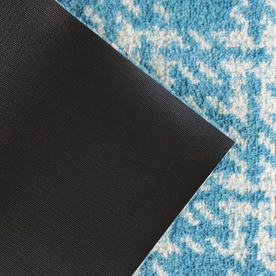 2'x3' ColorStar Hook Knit Door Mat Teal - Bungalow Flooring 5 2'x3' ColorStar Hook Knit Door Mat Teal - Bungalow Flooring - Image 5