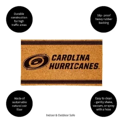 Evergreen Carolina Hurricanes Logo Turf Mat, Brown- 28 X 16 Inches Indoor Outdoor Doormat -Rug Sales Store GUEST 312fa72e 4ced 4a44 a4e3 1ba26d36a69a