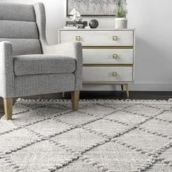 NuLOOM Skylar Textured Trellis Tasseled Area Rug -Rug Sales Store GUEST 32ec9ca6 c301 407d 91a0 70d898daea77
