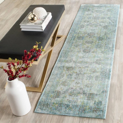 2'3"x8' Runner Valencia Rug Light Blue/Turquoise - Safavieh 4 2'3"x8' Runner Valencia Rug Light Blue/Turquoise - Safavieh - Image 4
