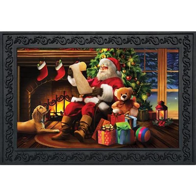Briarwood Lane Naughty Or Nice Christmas Doormat Santa Claus Indoor Outdoor 30" X 18" 1 Briarwood Lane Naughty Or Nice Christmas Doormat Santa Claus Indoor Outdoor 30" X 18"