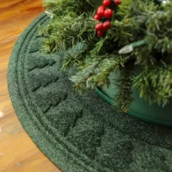 3' Aqua Shield Pine Tree Skirt Round Mat Evergreen - Bungalow Flooring