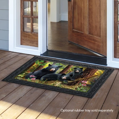 Black Bear Family Nature Doormat Indoor Outdoor 30" X 18" Briarwood Lane 2 Black Bear Family Nature Doormat Indoor Outdoor 30" X 18" Briarwood Lane - Image 2