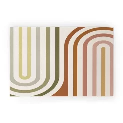 Colour Poems Bold Curvature Stripes I Looped Vinyl Welcome Mat - Society6 -Rug Sales Store GUEST 37018a2e ab06 4801 b19d 6a17131ab3a4