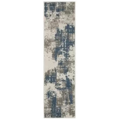 Trinity Modern Distressed Abstract Patio Area Rug Beige/Blue - Captiv8e Designs -Rug Sales Store GUEST 38cfd9fd 089c 40a7 8924 848dcf58af5d