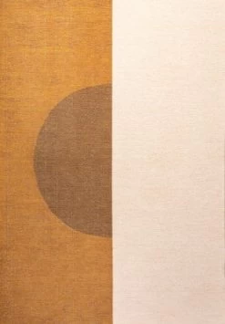 Demie Minimalist Graphic Circle Machine-Washable Area Rug - JONATHAN Y