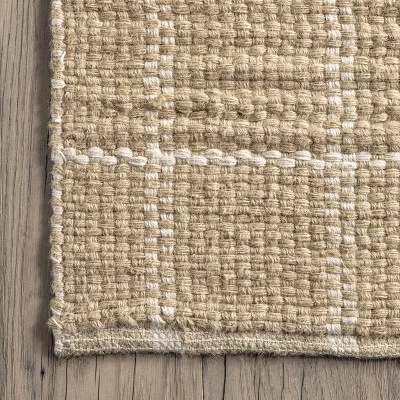 NuLOOM Ella Hand Woven Jute Farmhouse Checkered Flatweave Area Rug 2 NuLOOM Ella Hand Woven Jute Farmhouse Checkered Flatweave Area Rug - Image 2
