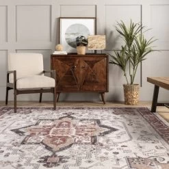 NuLOOM Miley Machine Washable Traditional Medallion Area Rug -Rug Sales Store GUEST 3c6f73f7 68b5 4d5c b8d7 425841a60453