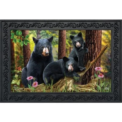 Black Bear Family Nature Doormat Indoor Outdoor 30" X 18" Briarwood Lane 1 Black Bear Family Nature Doormat Indoor Outdoor 30" X 18" Briarwood Lane
