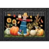 Briarwood Lane Friendly Scarecrow Autumn Doormat Pumpkins Owl Fal
