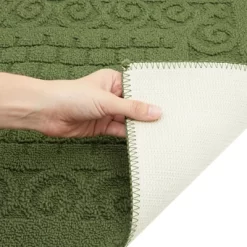 Farmlyn Creek Green Rectangle Rug With Latex Backing, Kitchen Mat, Indoor Outdoor Doormat For Home Entryway (43 X 20 In) -Rug Sales Store GUEST 46bcc5c3 8f79 47d1 867b 4978882759c9