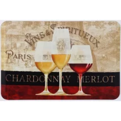 Paris Wine Designer Chef Oil & Stain Resistant Anti-Fatigue Kitchen Floor Mat -Rug Sales Store GUEST 4891a61b 9df1 455a b3ee 94eb2944e013