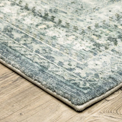 Salina Distressed Traditional Area Rug Blue/Ivory - Captiv8e Designs 1 Salina Distressed Traditional Area Rug Blue/Ivory - Captiv8e Designs