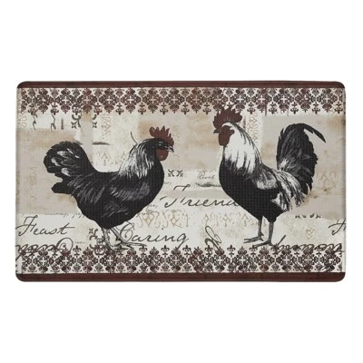 GoodGram Country Vintage Rooster Memory Foam Anti-Fatigue Kitchen Floor Mat - 18 In. W X 30 In. L 1 GoodGram Country Vintage Rooster Memory Foam Anti-Fatigue Kitchen Floor Mat - 18 In. W X 30 In. L
