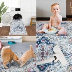 Trinity Washable Vintage Bohemian Floral Print Area Rug -Rug Sales Store GUEST 4e03eb62 2926 41a2 b878 9b60b68d5e39