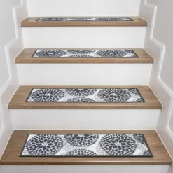 World Rug Gallery Modern Floral Circles Non-Slip Stair Treads -Rug Sales Store GUEST 4ee88efa 56b8 4b1a a783 1b5233d1e159
