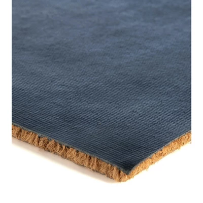 Shiraleah "Welcome" Blue Floral Doormat 2 Shiraleah "Welcome" Blue Floral Doormat - Image 2