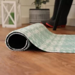 2'x3' ColorStar Hook Knit Door Mat Green - Bungalow Flooring -Rug Sales Store GUEST 53b25f58 32f9 4c87 917e 68dfda942a2c