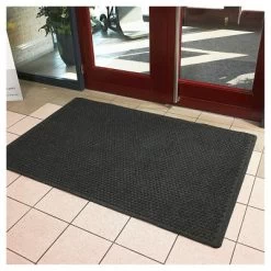2'x3' Solid Dotted Doormat Black - HomeTrax -Rug Sales Store GUEST 546163f2 f276 4443 a97c b3752f4317e9