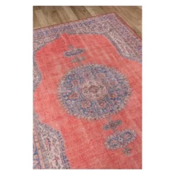 2'x3' Medallion Loomed Accent Rug Red/Blue - Momeni