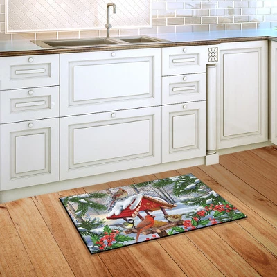 Briarwood Lane Gathered Together Winter Doormat Cardinals Birdfeeder Indoor Outdoor 30" X 18" 3 Briarwood Lane Gathered Together Winter Doormat Cardinals Birdfeeder Indoor Outdoor 30" X 18" - Image 3