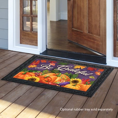 Briarwood Lane Be Grateful Fall Doormat Pumpkins Floral Indoor Ou 2 Briarwood Lane Be Grateful Fall Doormat Pumpkins Floral Indoor Ou - Image 2