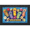 Paradise Flip Flops Summer Doormat Indoor Outdoor 30" X 18" Briarwood Lane